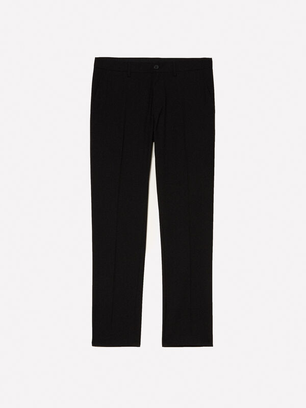 Pantalon slim élégant noir Pantalon slim élégant noir - pantalons slim pour homme | Sisley