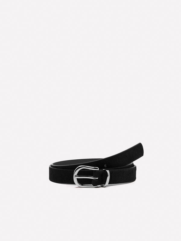 Ceinture noire effet poulain - ceintures pour femme | Sisley