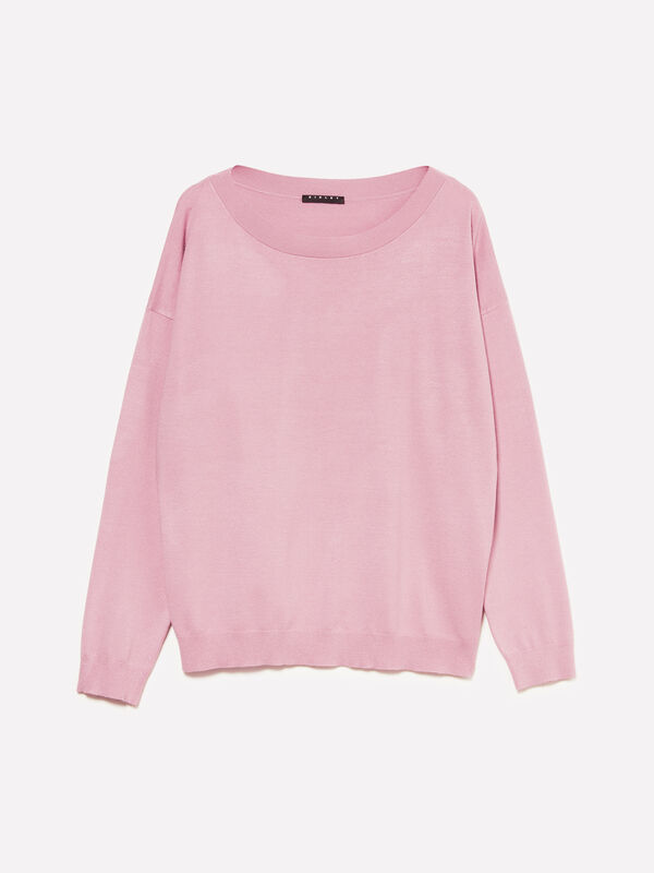 Pull col bateau mauve - pulls à encolure bateau pour femme | Sisley