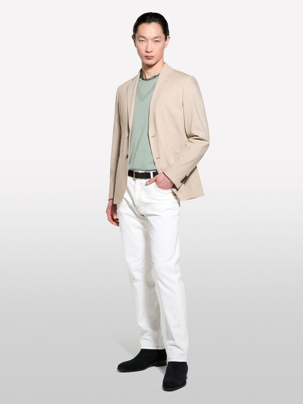 Blazer ajusté coupe confort beige Blazer ajusté coupe confort beige - blazers pour homme | Sisley