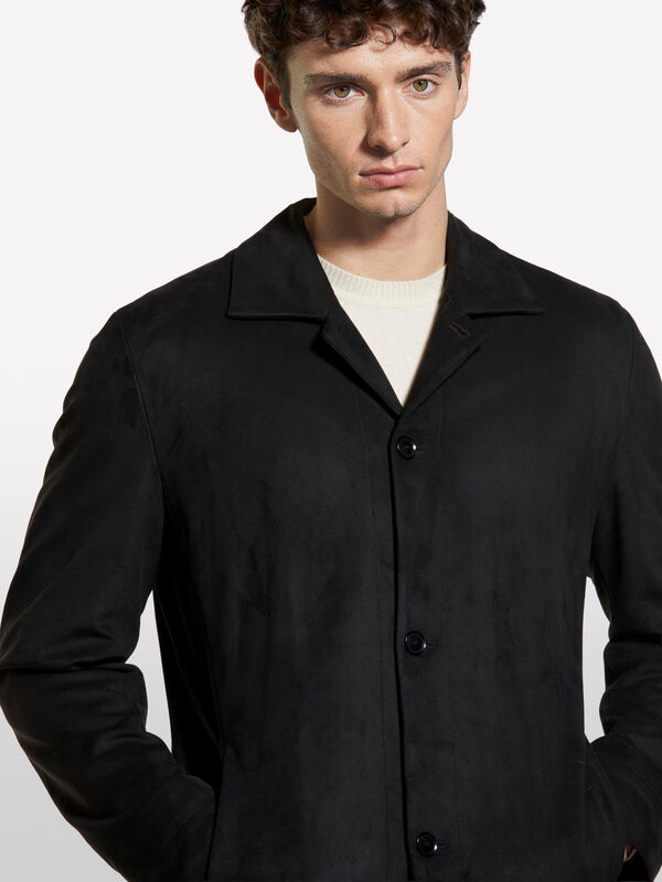 Veste effet daim noir - vestes et blousons pour homme | Sisley