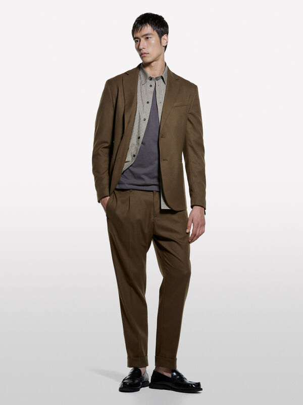 Pantalon habillé à revers - pantalons slim pour homme | Sisley