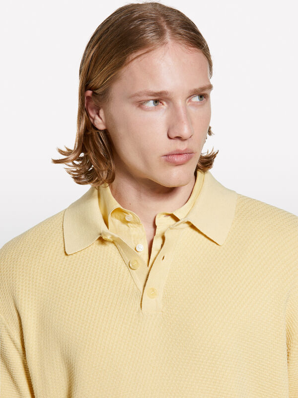 Polo en maille jaune Polo en maille jaune - polos pour homme | Sisley