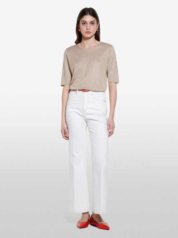 Jean bootcut blanc - jeans bootcut et évasés pour femme | Sisley