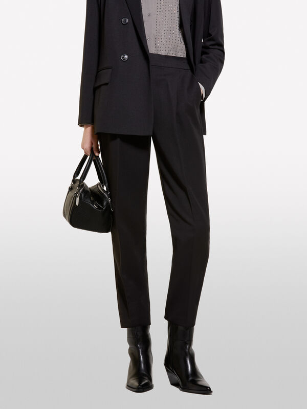 Jogging coupe carrot noir - pantalons de jogging pour femme | Sisley