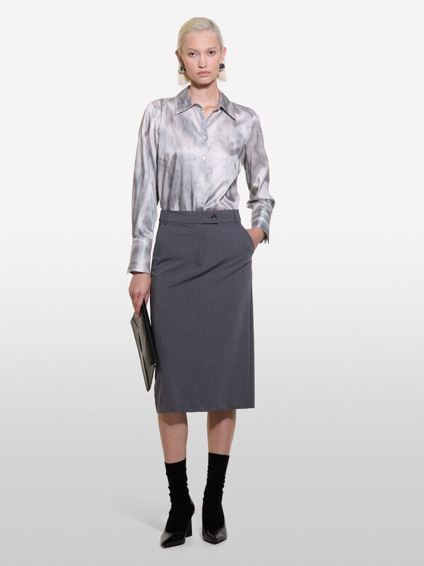 Jupe mi-longue moulante - jupes midi, jupes mi-longues femme | Sisley