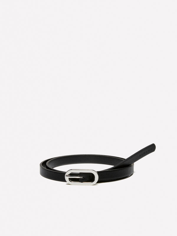 Ceinture fine noire - ceintures pour femme | Sisley