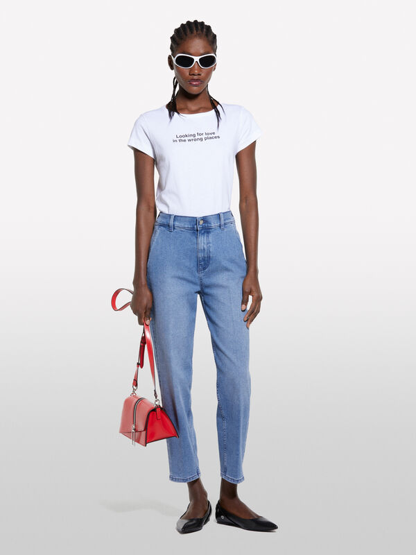 Jean Style 71 chino slim bleu - jeans coupe slim pour femme | Sisley