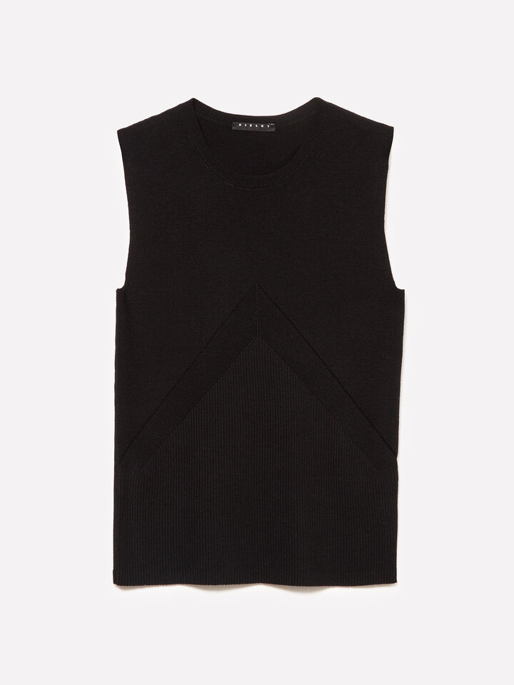 SLEEVELESS SWEATER Femme