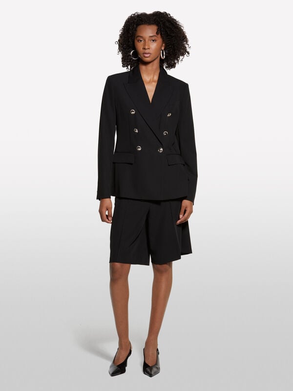 Blazer noir avec boutons dorés Blazer noir avec boutons dorés - blazers pour femme | Sisley