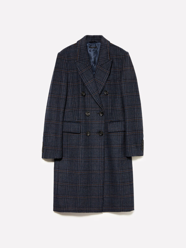 Long manteau à carreaux - manteaux pour femme | Sisley