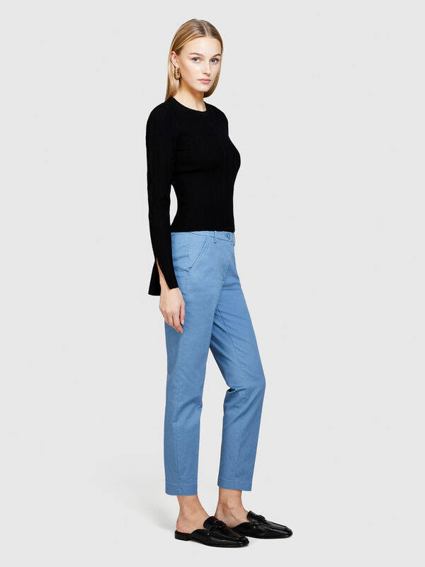 Chino coupe slim - pantalons chinos pour femme | Sisley