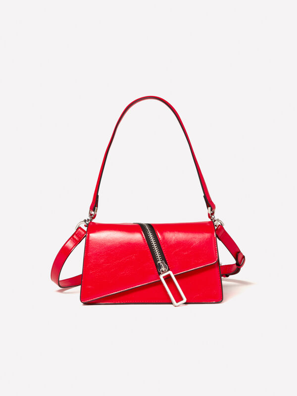 Red bag with zipper+H49 - sacs à bandoulière et porté épaule pour femme | Sisley
