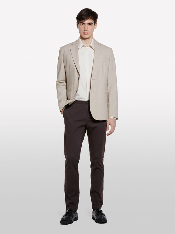 Chemise tissé teinte Chemise tissé teinte - chemises regular pour homme | Sisley