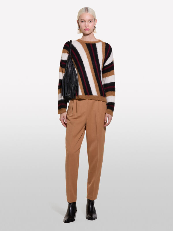 Jogging coupe carrot camel - pantalons de jogging pour femme | Sisley