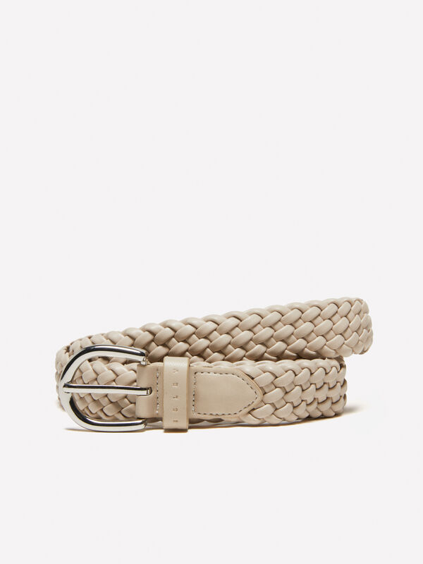 Ceinture tressée blanche - ceintures pour femme | Sisley