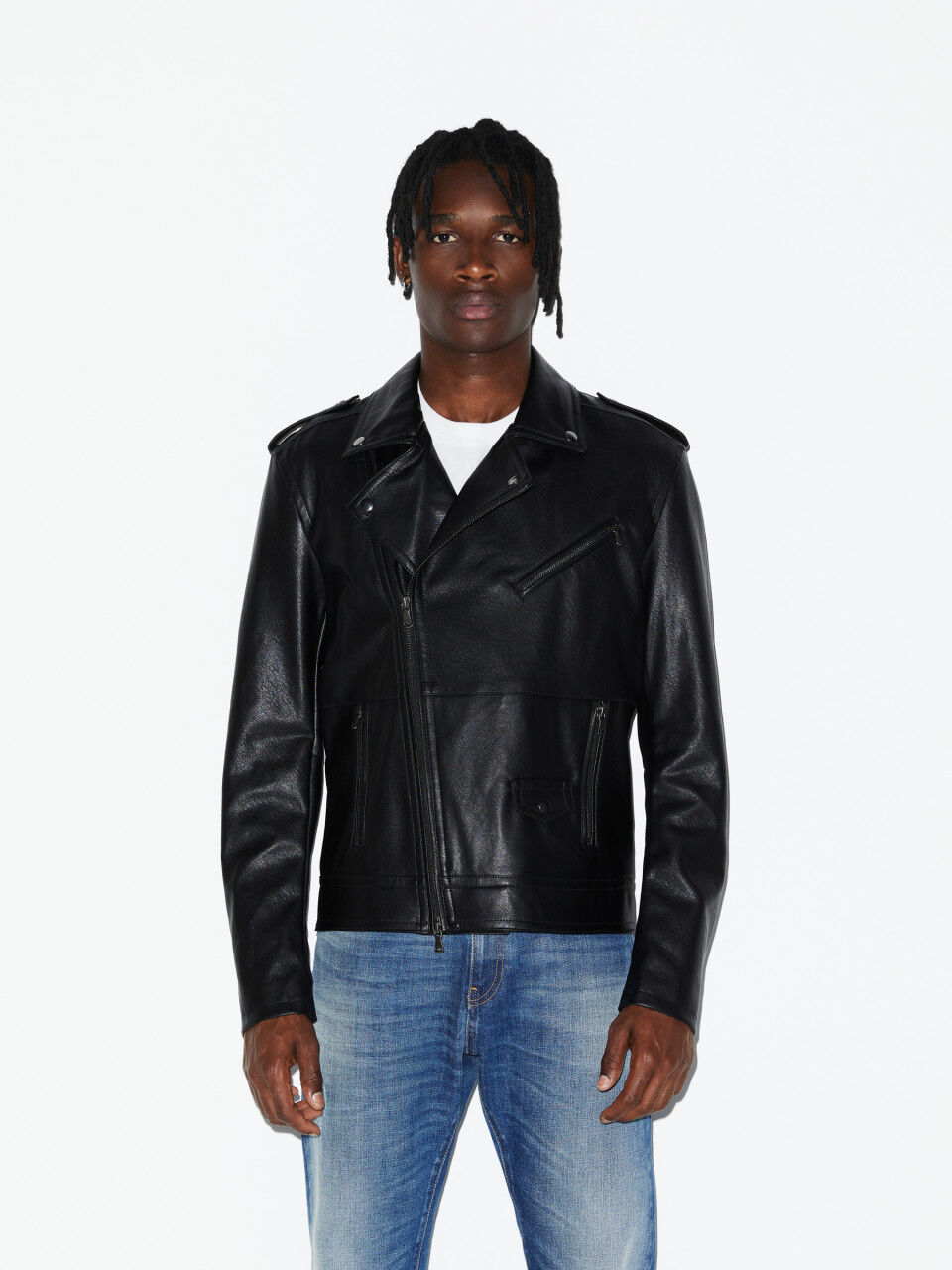 Blouson biker coupe regular