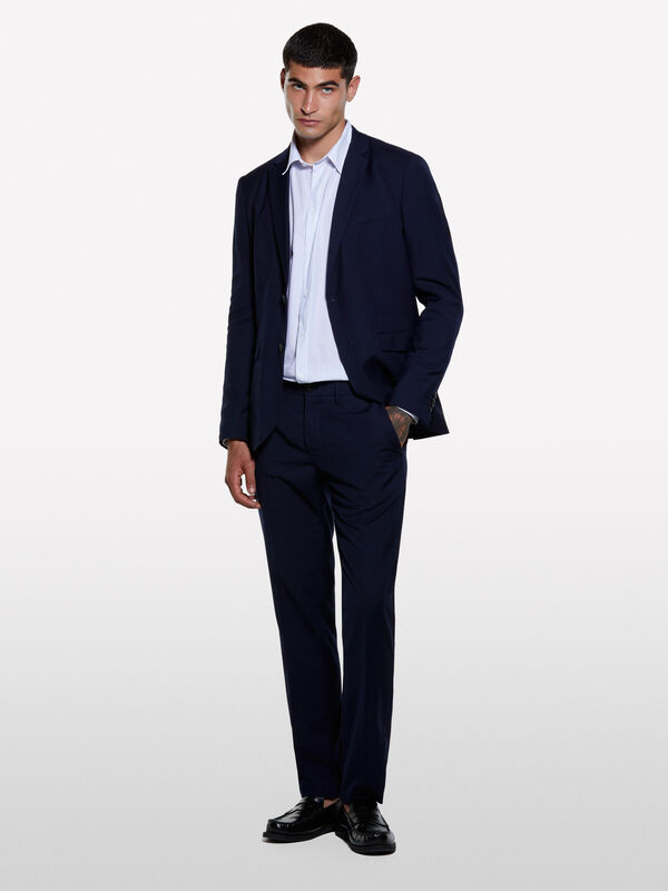 Blazer sur mesure bleu foncé - blazers pour homme | Sisley