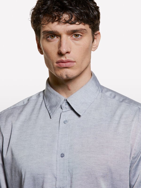 Chemise boutonnée gris clair - chemises regular pour homme | Sisley