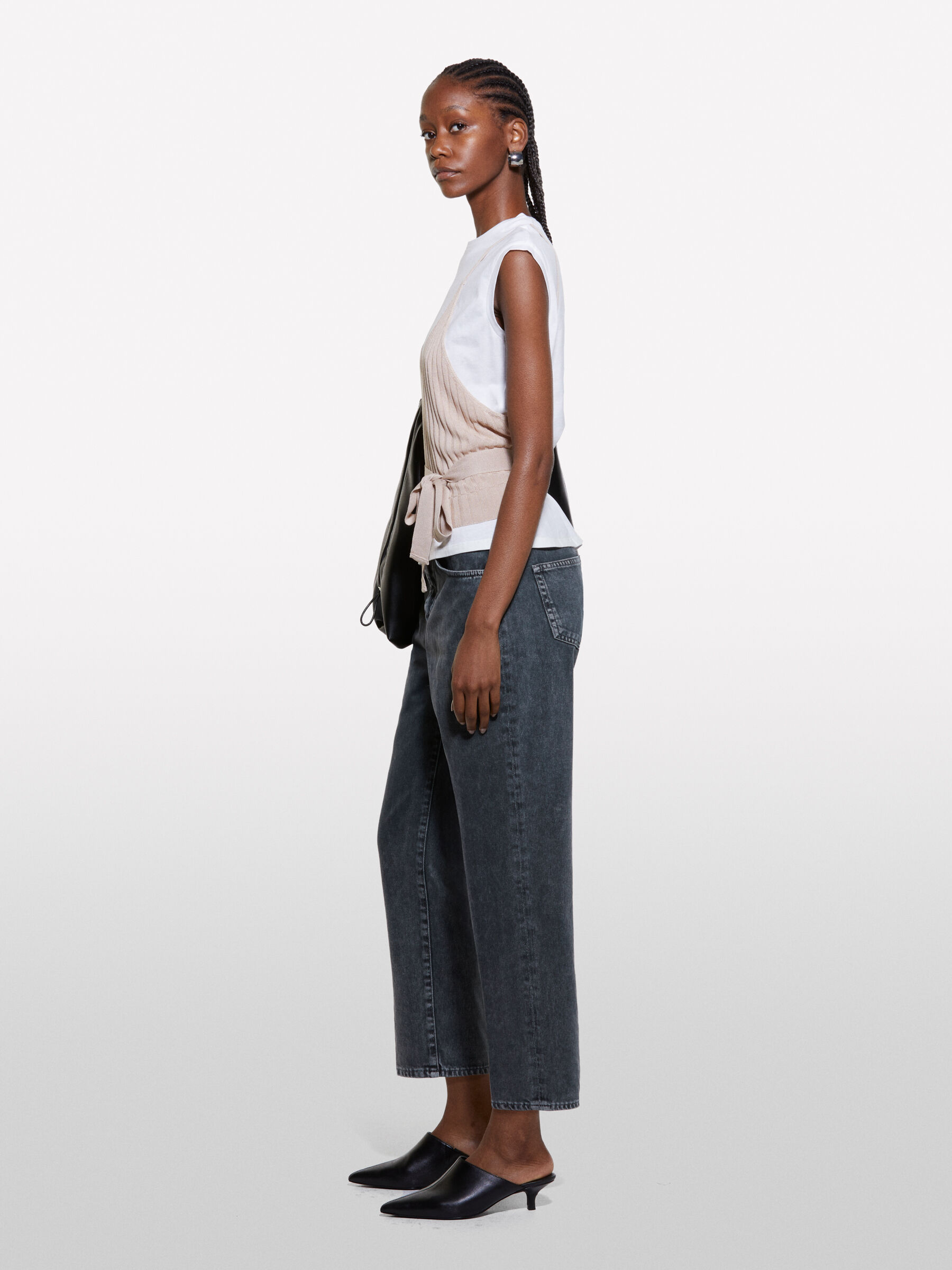 Jeans boyfriend gris Gris Sisley