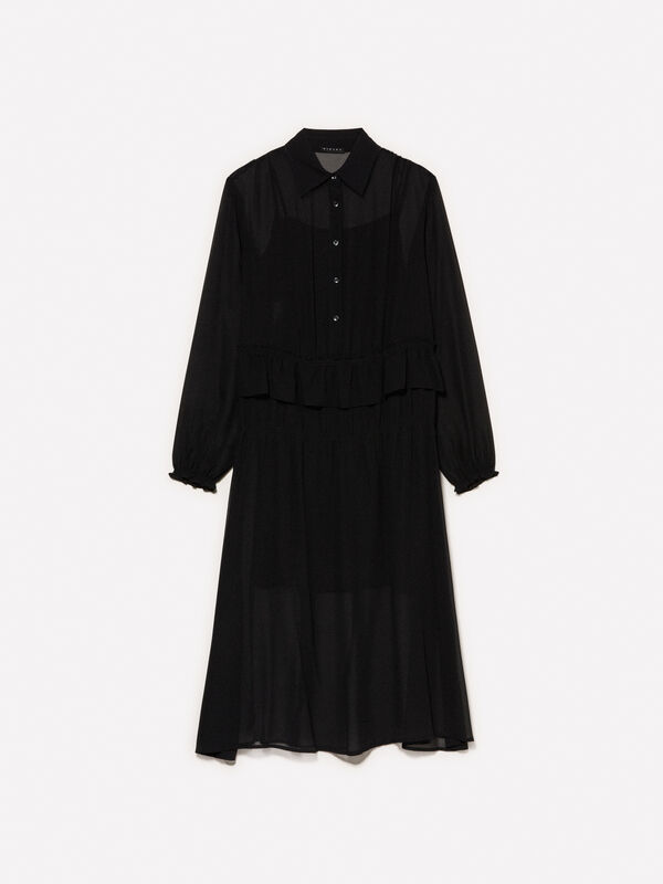 Robe longue à volants - robes longues pour femme | Sisley