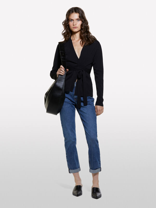 Jeans Varsavia bleu foncé coupe regular - jeans regular pour femme | Sisley