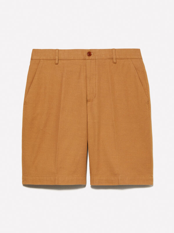 Bermuda coupe classique camel Bermuda coupe classique camel - shorts pour homme | Sisley