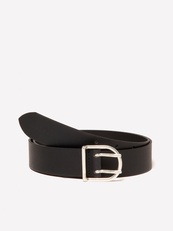 100% leather belt with metal buckle - ceintures pour femme | Sisley