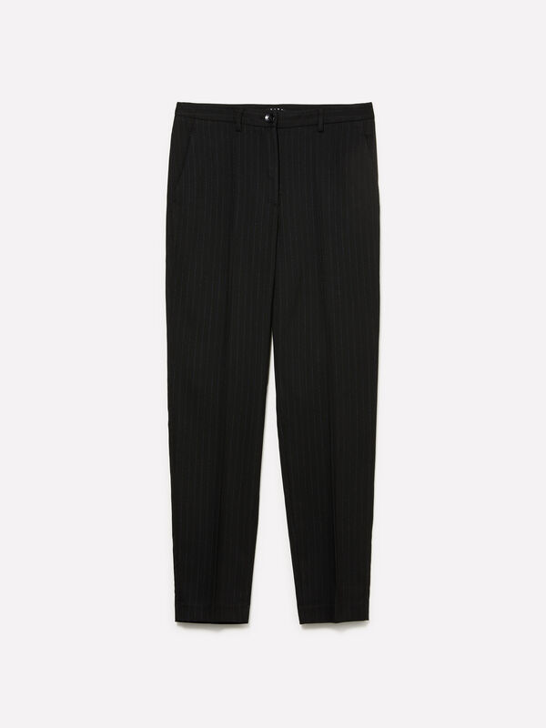 Pantalon à fines rayures - pantalons regular pour femme | Sisley