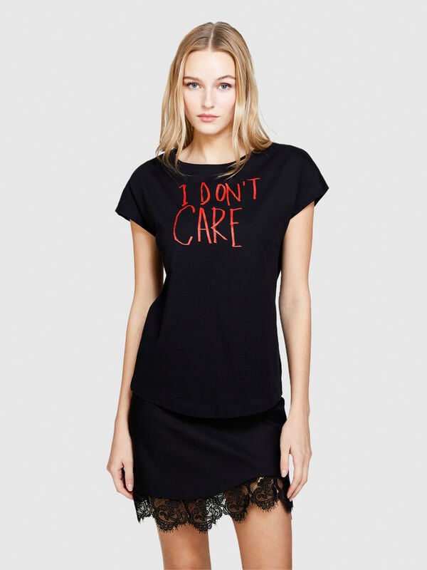T-shirt ajusté à imprimé - t-shirts à manches courtes pour femme | Sisley