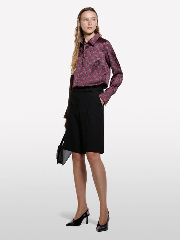 Chemise en satin imprimé blush Chemise en satin imprimé blush - chemises pour femme | Sisley