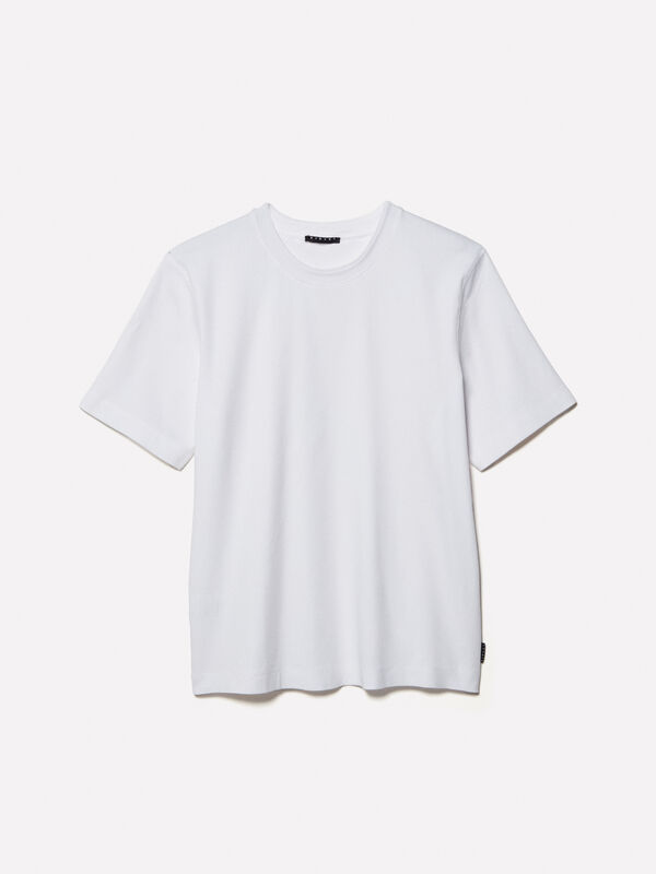 T-shirt coupe regular blanc T-shirt coupe regular blanc - t-shirts à manches courtes pour homme | Sisley