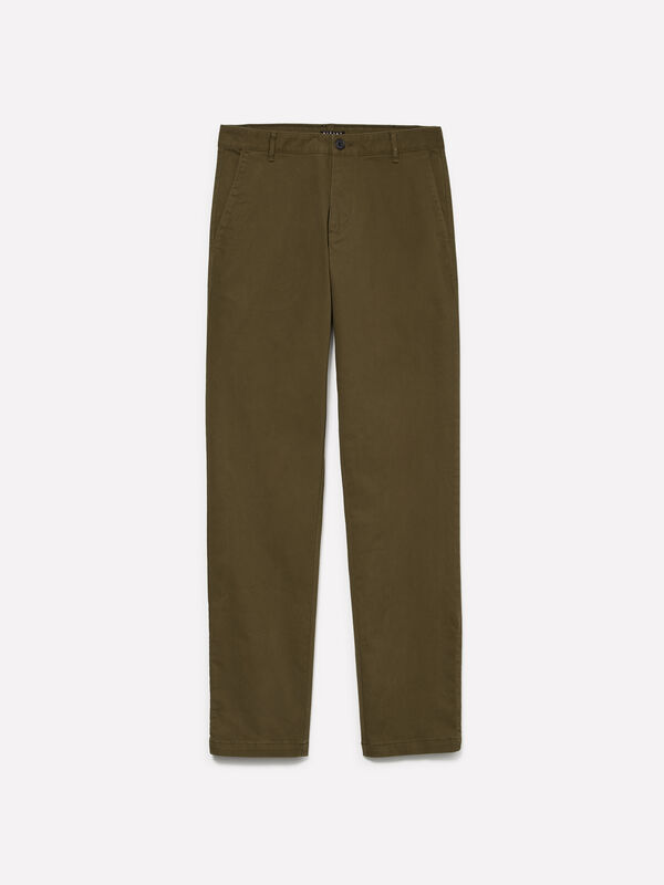 Pantalon chino vert olive - pantalons chinos pour homme | Sisley