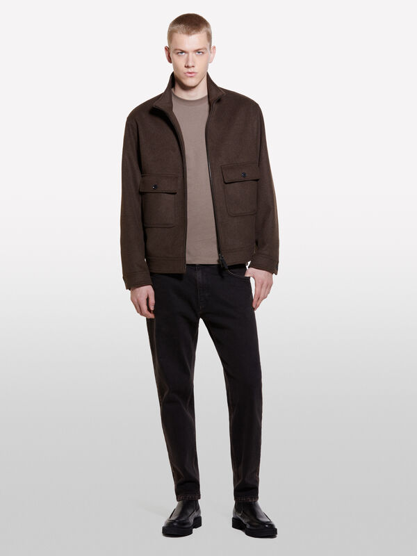 Jeans Miami coupe carrot marron foncé - jeans coupe slim pour homme | Sisley