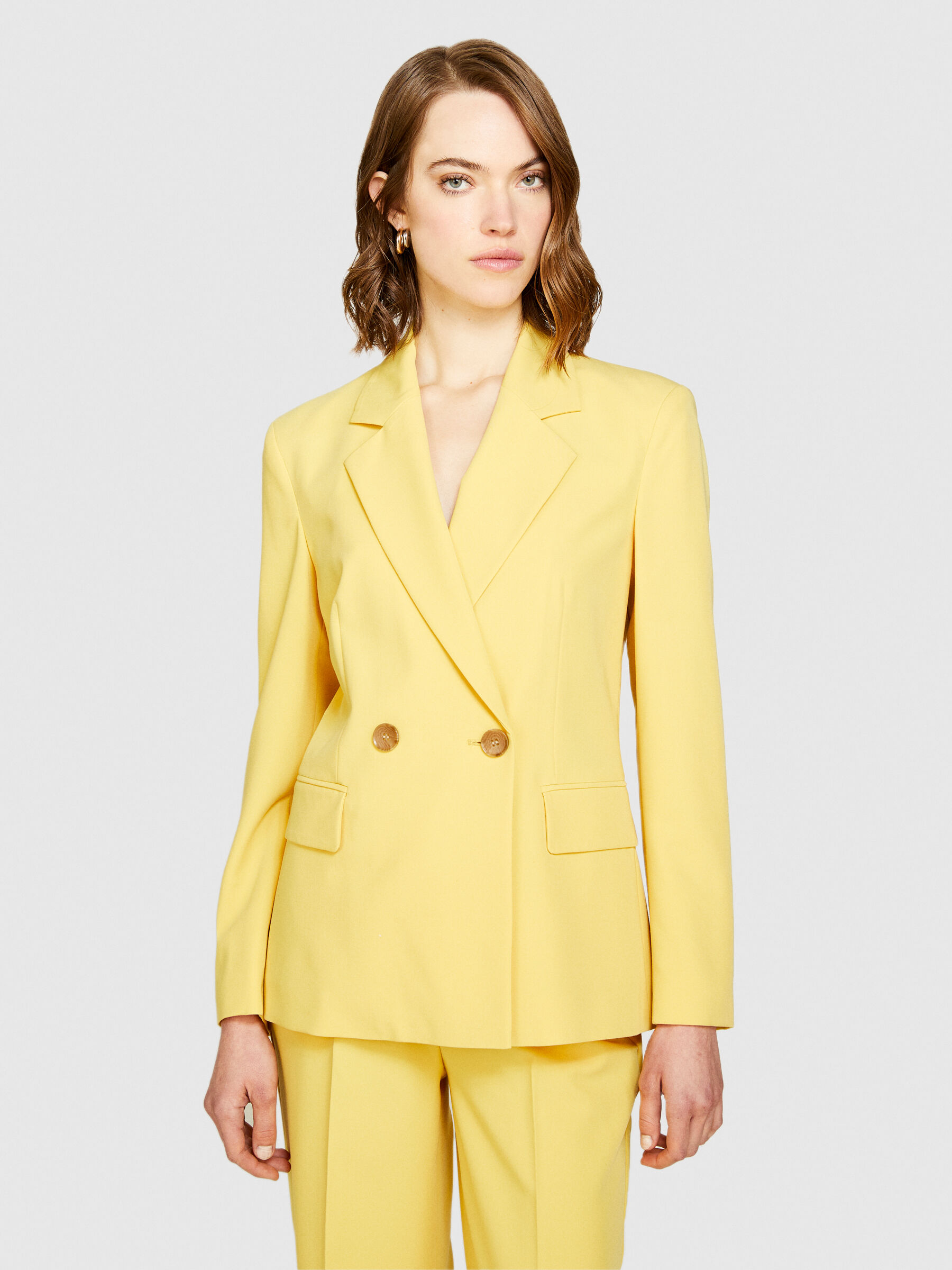 Blazer ajust double boutonnage Jaune Sisley