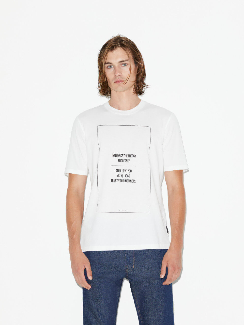 T-shirt à col rond et imprimé