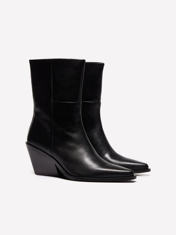 Bottines texanes en cuir - bottes et bottines pour femme | Sisley