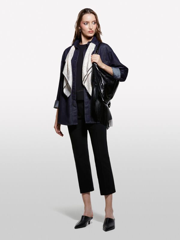 Chemise en jean bleu foncé Chemise en jean bleu foncé - chemises pour femme | Sisley