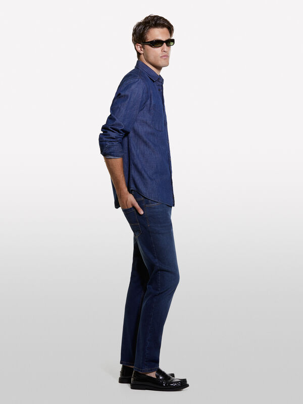 Jeans Stockholm slim bleu foncé - jeans coupe slim pour homme | Sisley