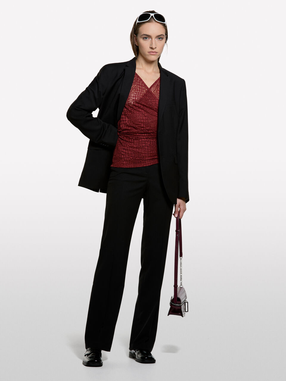 V NECK SWEATER L/S Femme image number null