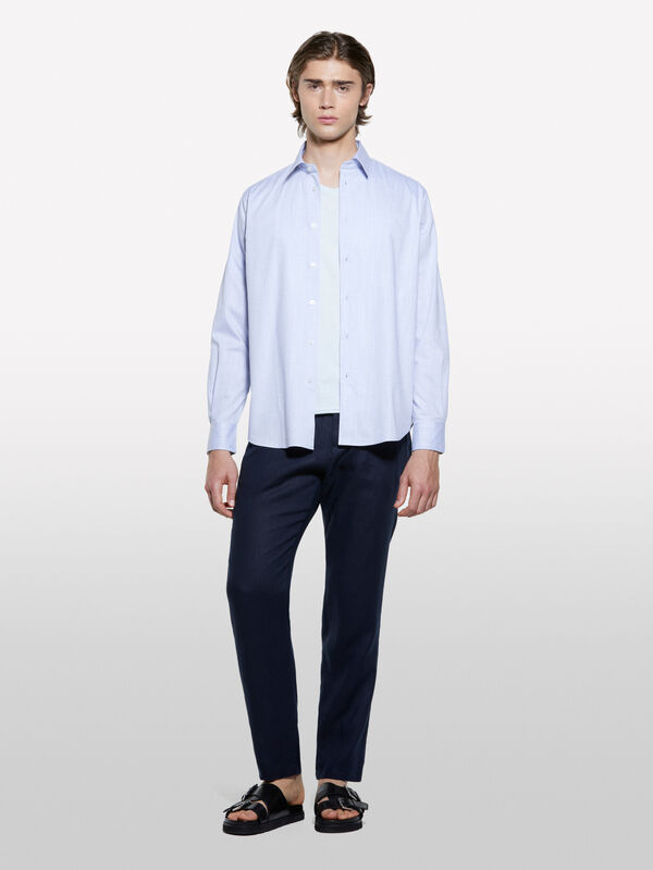 Chemise bleu clair coupe classique Chemise bleu clair coupe classique - chemises regular pour homme | Sisley