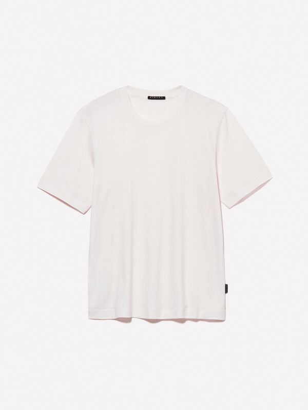 T-shirt coupe classique blanc crème T-shirt coupe classique blanc crème - t-shirts à manches courtes pour homme | Sisley