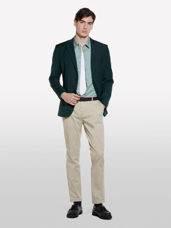 Chemise ajustée imprimée noire - chemises ajustées pour homme | Sisley