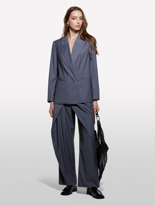 Blazer gris avec ceinture Blazer gris avec ceinture - blazers pour femme | Sisley