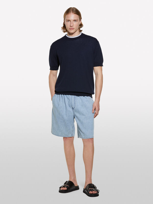 Short en jean léger coupe décontractée - shorts en jeans pour homme | Sisley