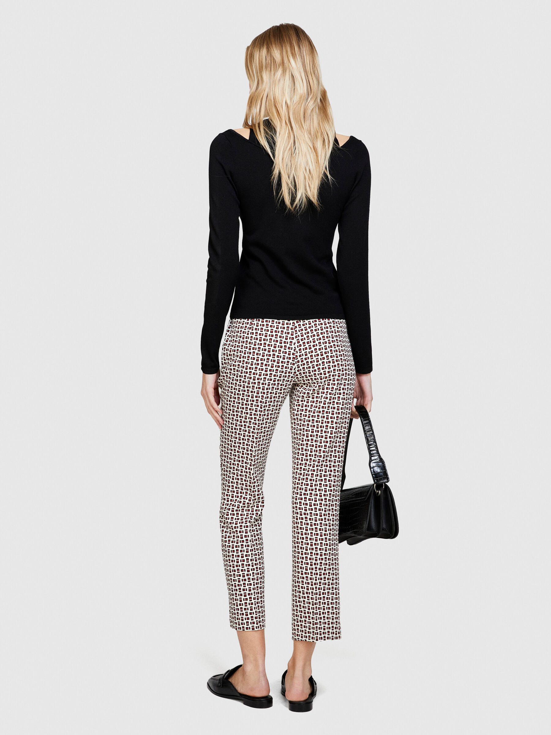 Pantalon cigarette online imprimé femme