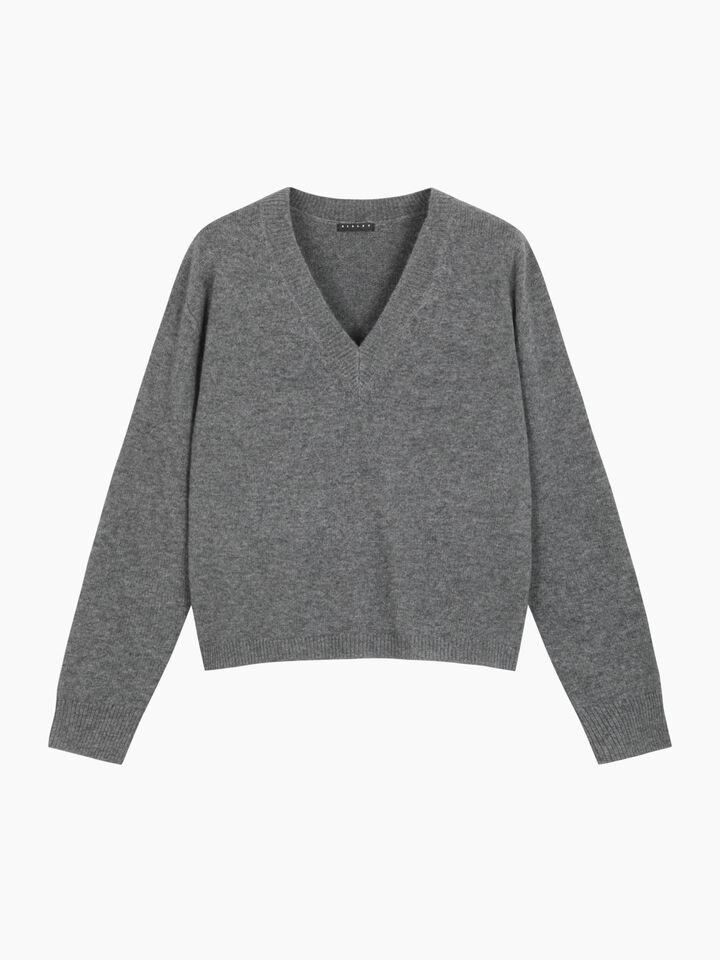 V NECK SWEATER L/S Femme
