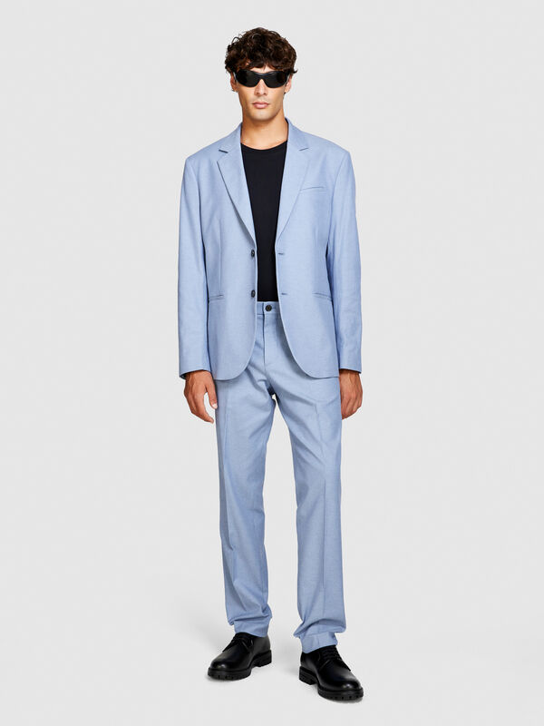 Blazer tissé teint