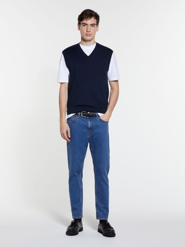 Jean Style 76 coupe carrot bleu - jeans regular pour homme | Sisley