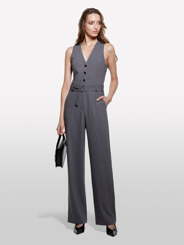 Costume palazzo gris - combinaisons pour femme | Sisley